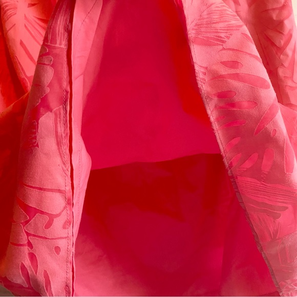 Lilly Pulitzer Regan Dress Burnout shorty Pink Love Me Or Leaf Me Large - Picture 4 of 9